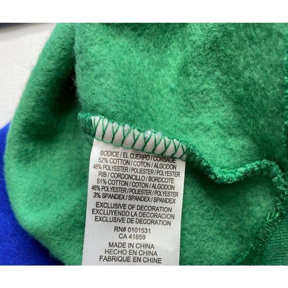 Mighty Fine Dress Women's MEDIUM Blue Green Cute Tree Holiday‎ Seasonal Pom-Pom - Picture 12 of 16